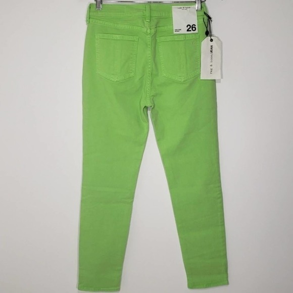 RAG & Bone Lime high rise skinny jeans size 24, 26 new!!! - Picture 5 of 8